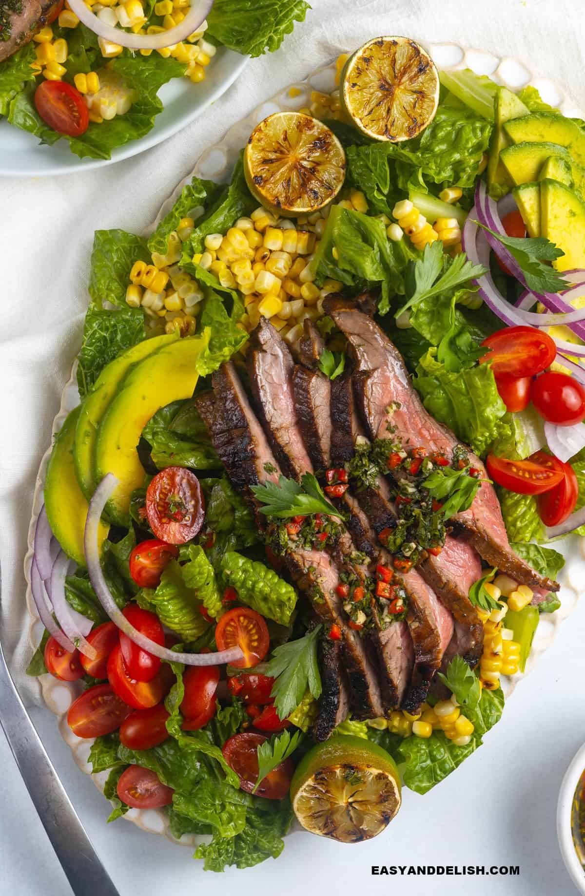 a platter of summer salad.