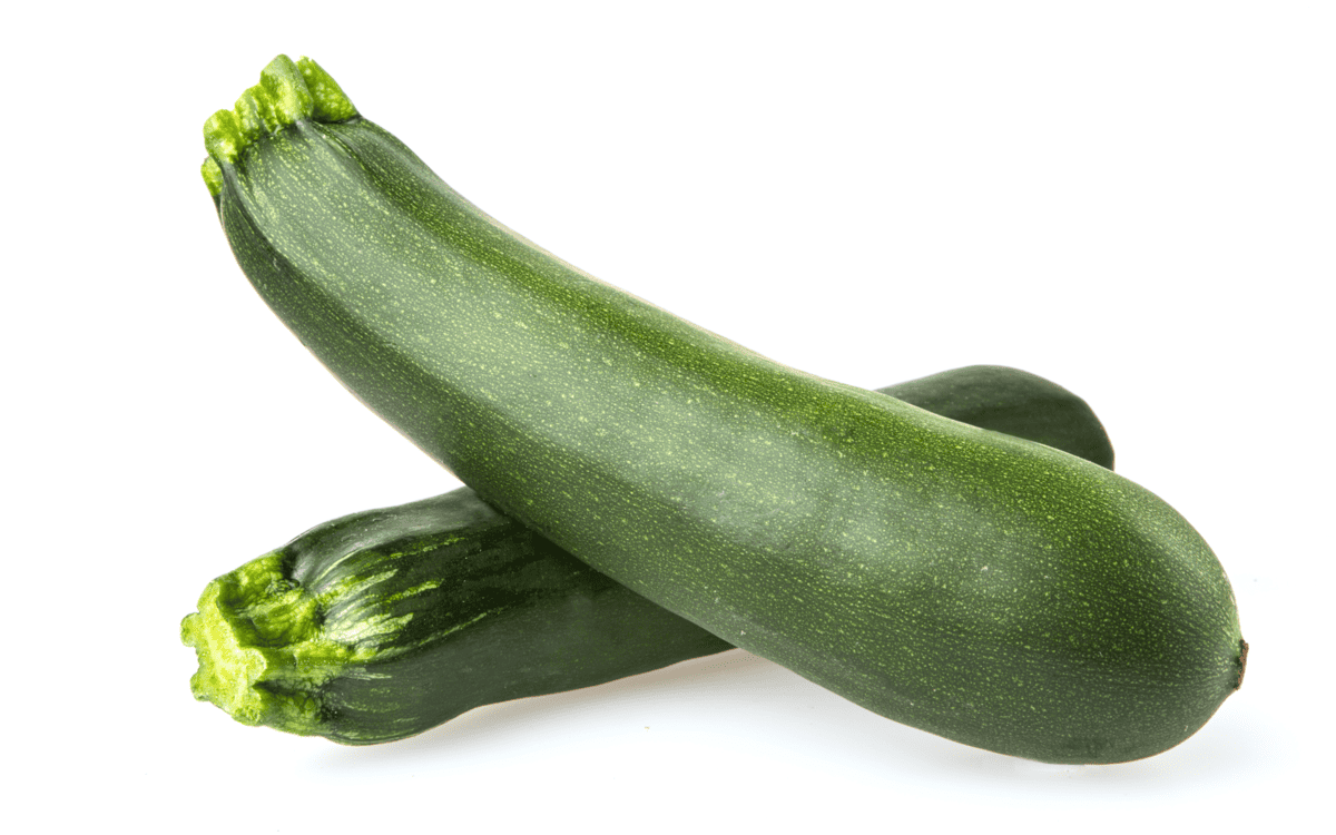 Fresh zucchini on a surface.