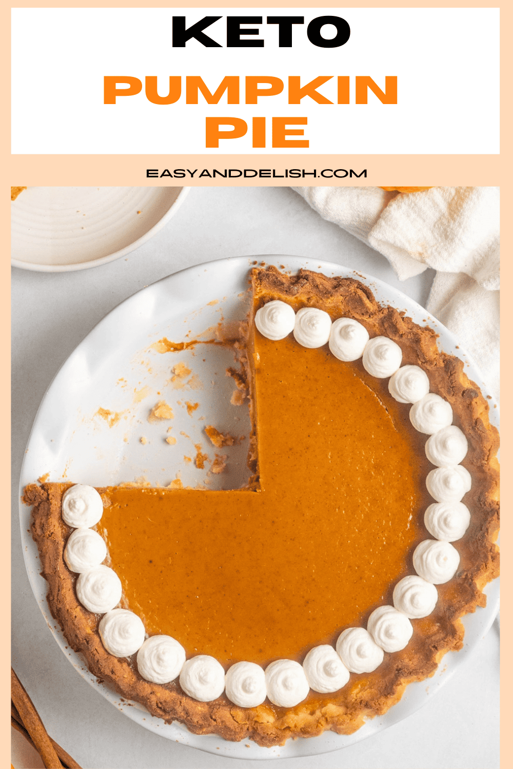 A slice of Fall baked goodie in a plate. 