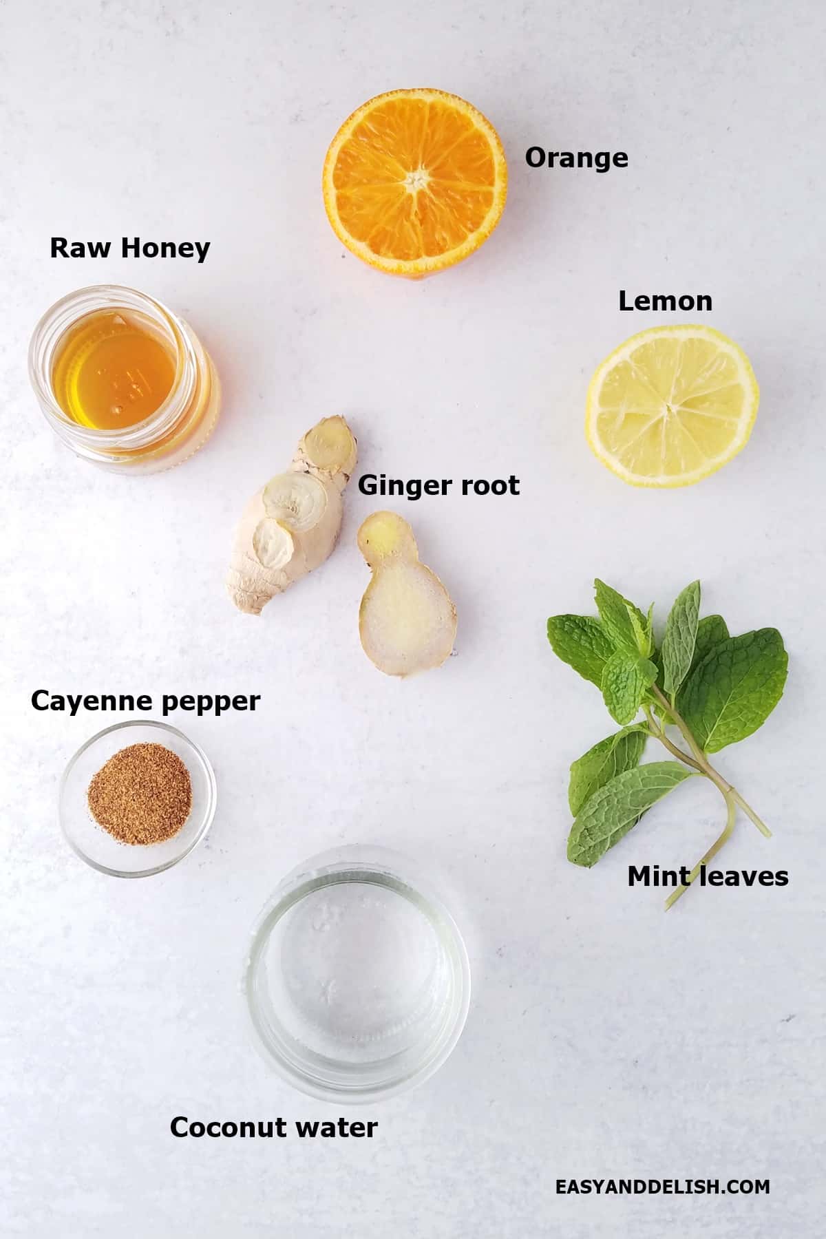 Ingredients on a table.