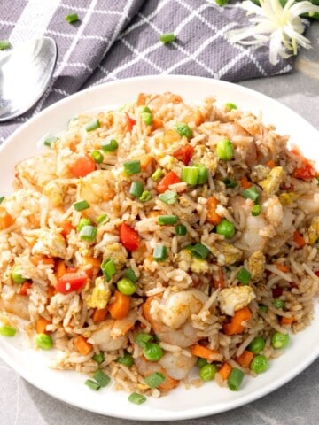 Shrimp Fried Rice ready dish plated