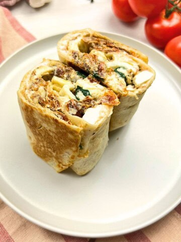 High Protein Spinach Feta Wrap- Starbucks breakfast copycat